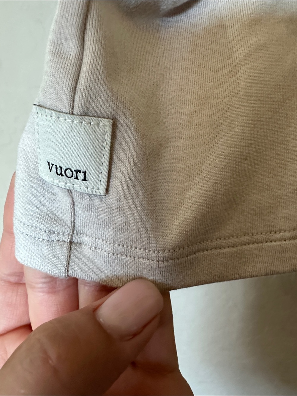 Vuori Cream Ribbed Racerback Tank Top - Picture 3 of 5